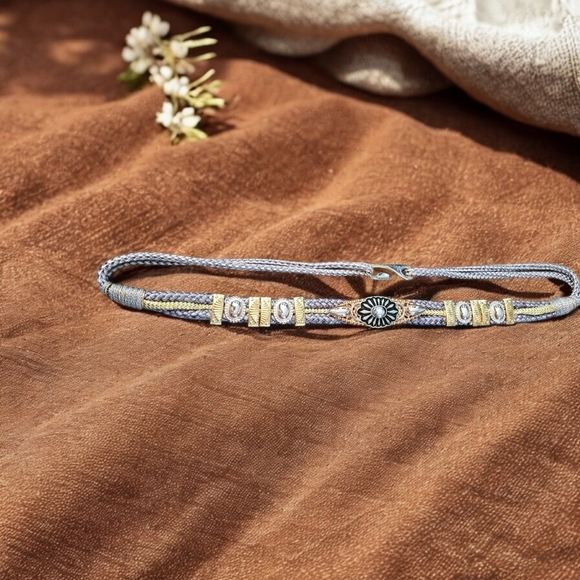 Vintage Belt made from comfortable braided rope with a boho vibe - Picture 1 of 7